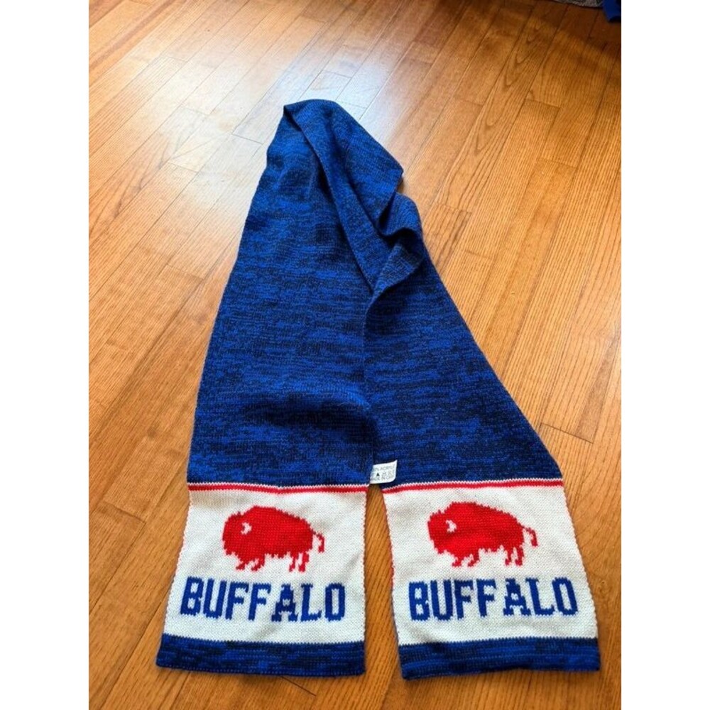 Buffalo Football Knit Scarf Royal Blue Red White Bills mafia Game Day Winter Fan